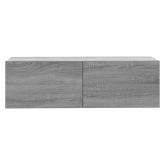 Tv-wandmeubel 100x30x30 cm bewerkt hout grijs sonoma eikenkleur 5