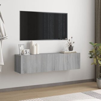 Tv-wandmeubel 120x30x30 cm bewerkt hout grijs sonoma eiken 1