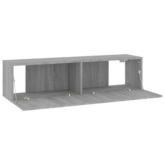 Tv-wandmeubel 120x30x30 cm bewerkt hout grijs sonoma eiken 7