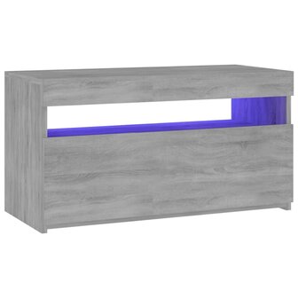 Tv-meubel met LED-verlichting 75x35x40 cm grijs sonoma eiken 10