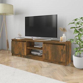 Tv-meubel 120x30x35,5 cm bewerkt hout gerookt eikenkleurig 1