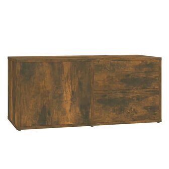 Tv-meubel 80x34x36 cm bewerkt hout gerookt eikenkleurig 2