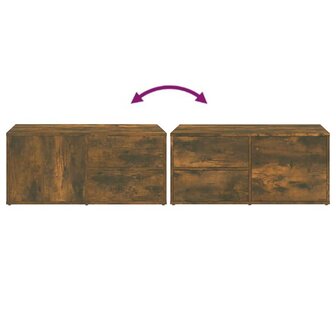 Tv-meubel 80x34x36 cm bewerkt hout gerookt eikenkleurig 9