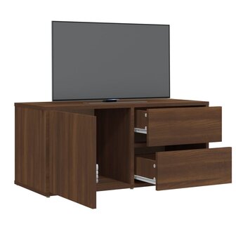 Tv-meubel 80x34x36 cm bewerkt hout bruin eikenkleur 5