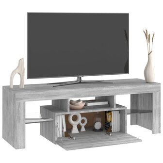 Tv-meubel met LED-verlichting 120x35x40 cm grijs sonoma eiken 7