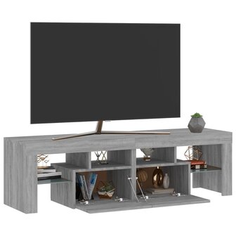 Tv-meubel met LED-verlichting 140x36,5x40 cm grijs sonoma eiken 7