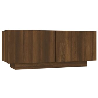 Tv-meubel 100x35x40 cm bewerkt hout bruin eikenkleur 2