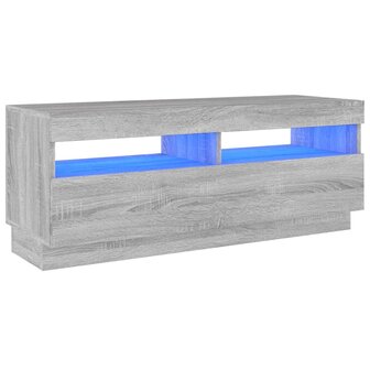 Tv-meubel met LED-verlichting 100x35x40 cm grijs sonoma eiken 2