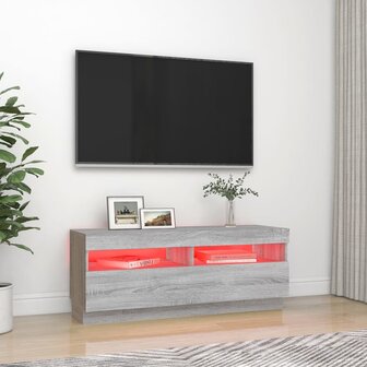 Tv-meubel met LED-verlichting 100x35x40 cm grijs sonoma eiken 3