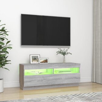 Tv-meubel met LED-verlichting 100x35x40 cm grijs sonoma eiken 4