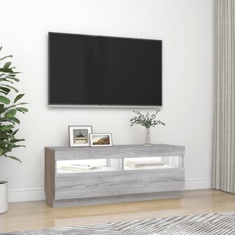 Tv-meubel met LED-verlichting 100x35x40 cm grijs sonoma eiken 5