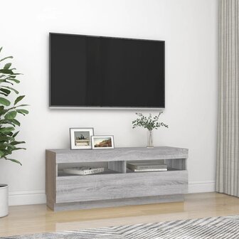 Tv-meubel met LED-verlichting 100x35x40 cm grijs sonoma eiken 6