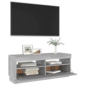 Tv-meubel met LED-verlichting 100x35x40 cm grijs sonoma eiken 7