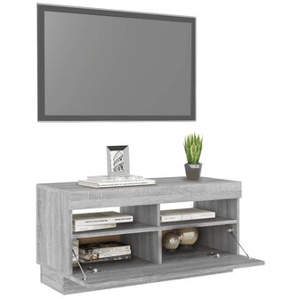 Tv-meubel met LED-verlichting 80x35x40 cm grijs sonoma eiken 6