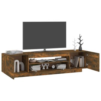 Tv-meubel met LED-verlichting 160x35x40 cm gerookt eikenkleurig 6