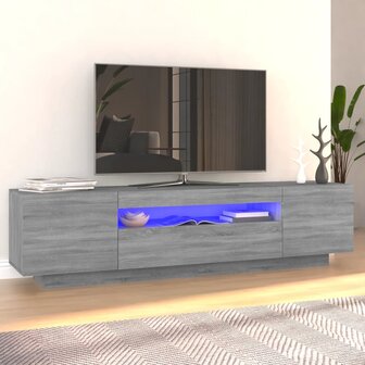 Tv-meubel met LED-verlichting 160x35x40 cm grijs sonoma eiken 1