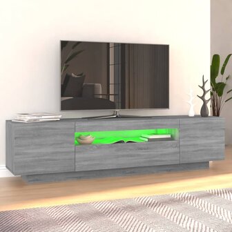 Tv-meubel met LED-verlichting 160x35x40 cm grijs sonoma eiken 3