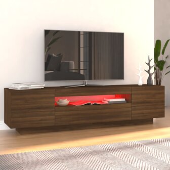 Tv-meubel met LED-verlichting 160x35x40 cm bruin eikenkleur 4