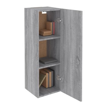 Tv-meubel 30,5x30x90 cm bewerkt hout grijs sonoma eikenkleur 8