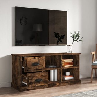 Tv-meubel 102x35,5x47,5 cm bewerkt hout gerookt eikenkleurig 3