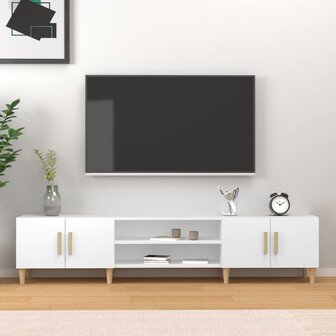 Tv-meubel 180x31,5x40 cm bewerkt hout wit 1