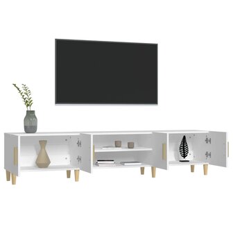 Tv-meubel 180x31,5x40 cm bewerkt hout wit 5