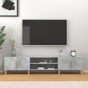 Tv-meubel 180x31,5x40 cm bewerkt hout betongrijs 1