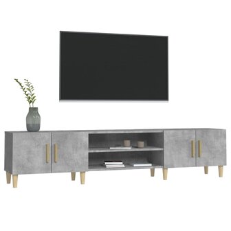 Tv-meubel 180x31,5x40 cm bewerkt hout betongrijs 4