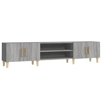 Tv-meubel 180x31,5x40 cm bewerkt hout grijs sonoma eikenkleurig 2