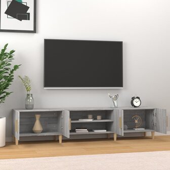 Tv-meubel 180x31,5x40 cm bewerkt hout grijs sonoma eikenkleurig 3