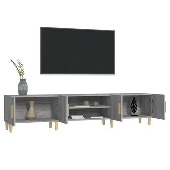 Tv-meubel 180x31,5x40 cm bewerkt hout grijs sonoma eikenkleurig 5