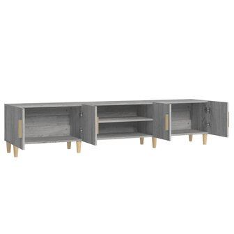 Tv-meubel 180x31,5x40 cm bewerkt hout grijs sonoma eikenkleurig 7