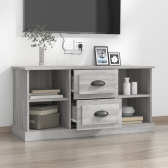 Tv-meubel 99,5x35,5x48 cm bewerkt hout grijs sonoma eikenkleur 3