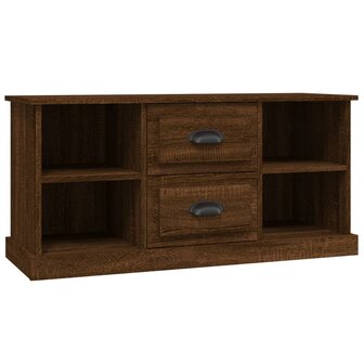 Tv-meubel 99,5x35,5x48 cm bewerkt hout bruin eikenkleur 2