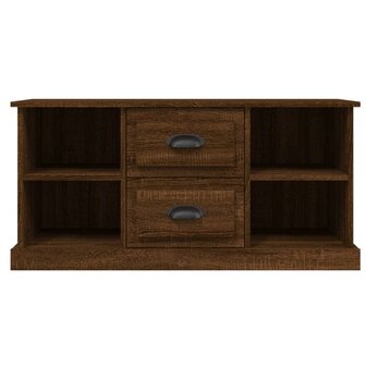 Tv-meubel 99,5x35,5x48 cm bewerkt hout bruin eikenkleur 6