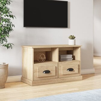 Tv-meubel 80x35x50 cm bewerkt hout sonoma eikenkleurig 1