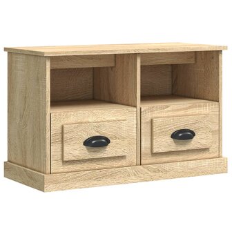 Tv-meubel 80x35x50 cm bewerkt hout sonoma eikenkleurig 2