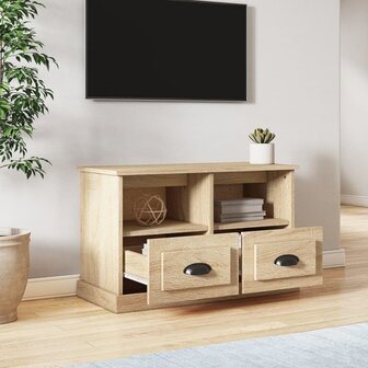 Tv-meubel 80x35x50 cm bewerkt hout sonoma eikenkleurig 3