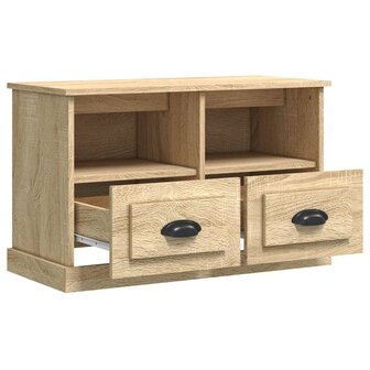 Tv-meubel 80x35x50 cm bewerkt hout sonoma eikenkleurig 6