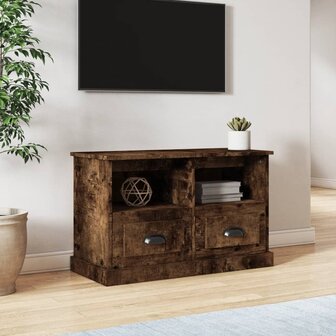 Tv-meubel 80x35x50 cm bewerkt hout gerookt eikenkleurig 1