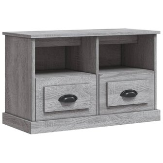 Tv-meubel 80x35x50 cm bewerkt hout grijs sonoma eikenkleurig 2