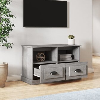 Tv-meubel 80x35x50 cm bewerkt hout grijs sonoma eikenkleurig 3