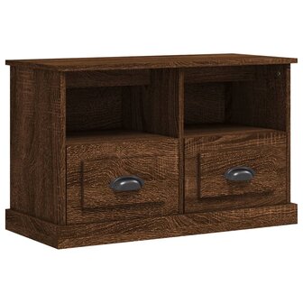 Tv-meubel 80x35x50 cm bewerkt hout bruin eikenkleur 2