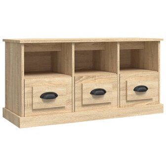 Tv-meubel 100x35x50 cm bewerkt hout sonoma eikenkleurig 2