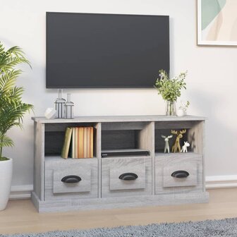 Tv-meubel 100x35x50 cm bewerkt hout grijs sonoma eikenkleurig 1