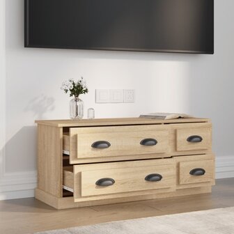 Tv-meubel 100x35,5x45 cm bewerkt hout sonoma eikenkleurig 3