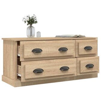 Tv-meubel 100x35,5x45 cm bewerkt hout sonoma eikenkleurig 5