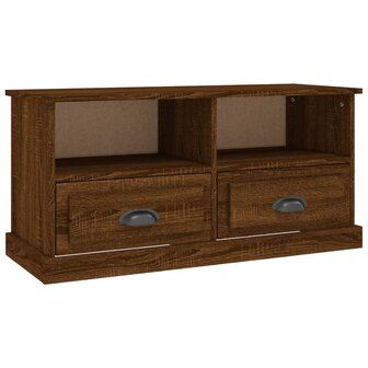 Tv-meubel 93x35,5x45 cm bewerkt hout bruin eikenkleur 2