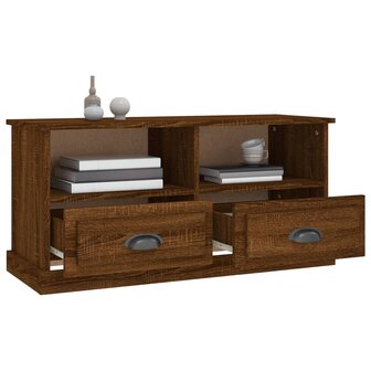 Tv-meubel 93x35,5x45 cm bewerkt hout bruin eikenkleur 5