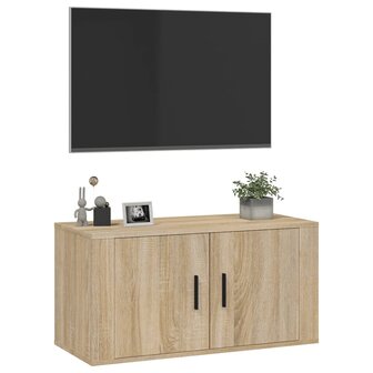 Tv-wandmeubel 80x34,5x40 cm sonoma eikenkleurig 4